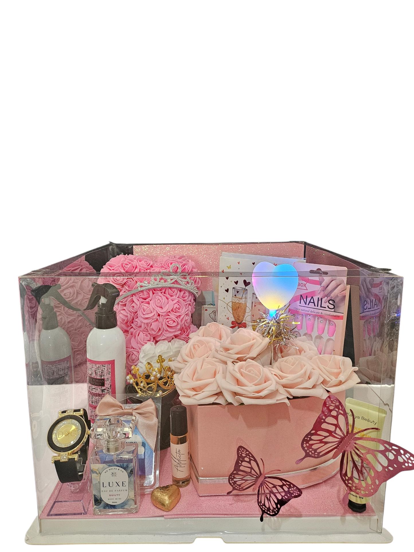 Luxury Valentine`s Hamper with roses