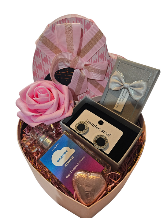 Small heart-shaped gift hamper